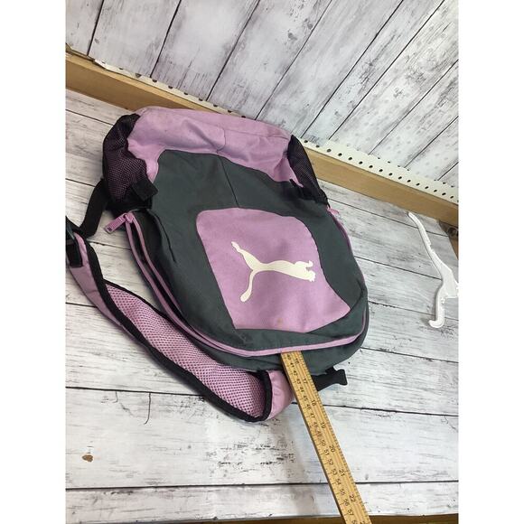 PUMA backpack.   Gray and pink color.   Padded and adjustable shoulder straps. - Picture 7 of 8